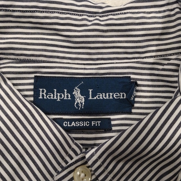 Ralph Lauren button down long sleeve classic fit 17.5 xl shirt - Picture 4 of 9